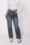 ''PETITE'' STRAIGHT LEG JEANS 2521 - MID DENIM