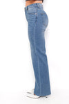 ''TALL'' WIDE LEG MID WAIST JEANS 1075 - DENIM