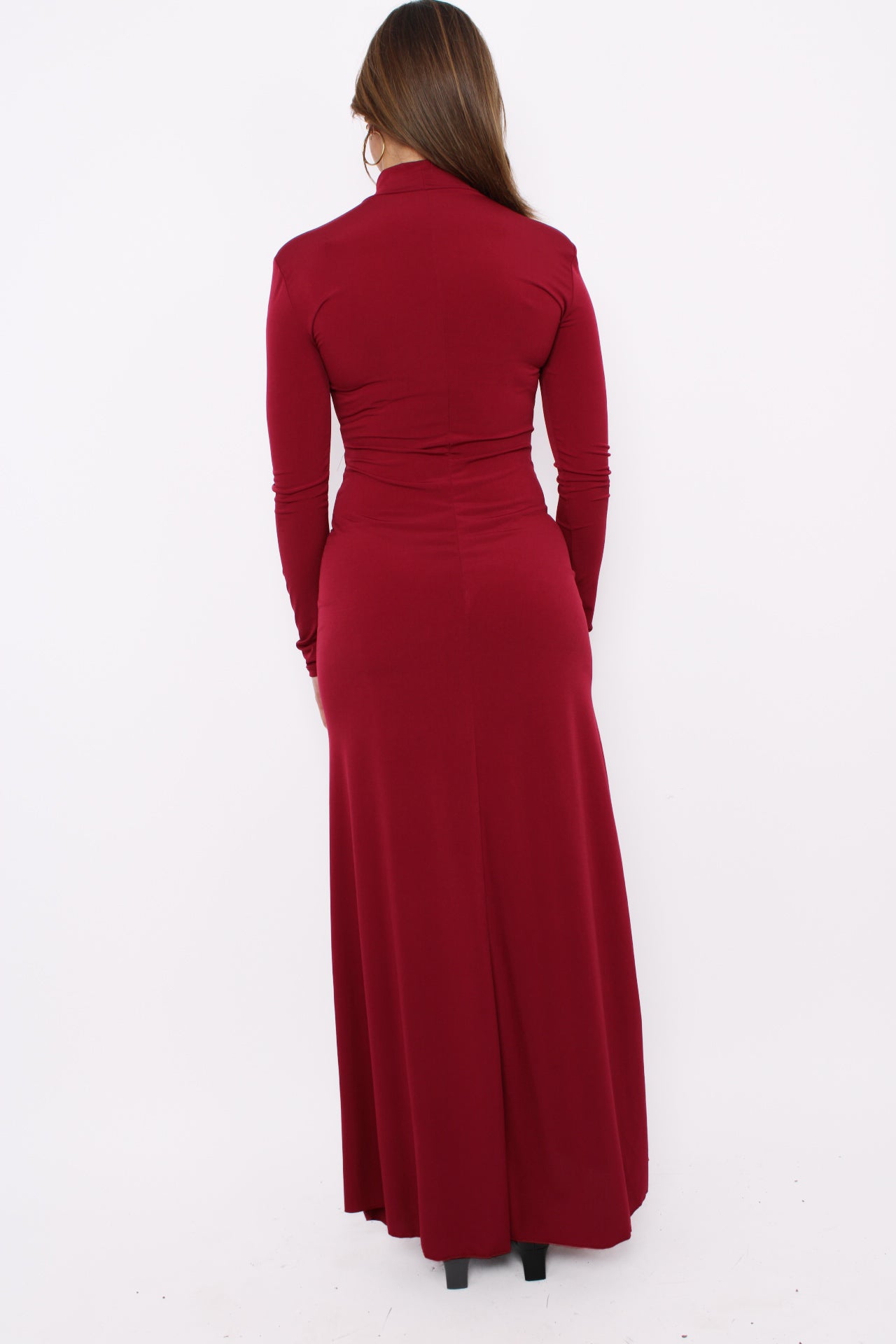 FESTIVE CHIQUE DRESS - BORDEAUX