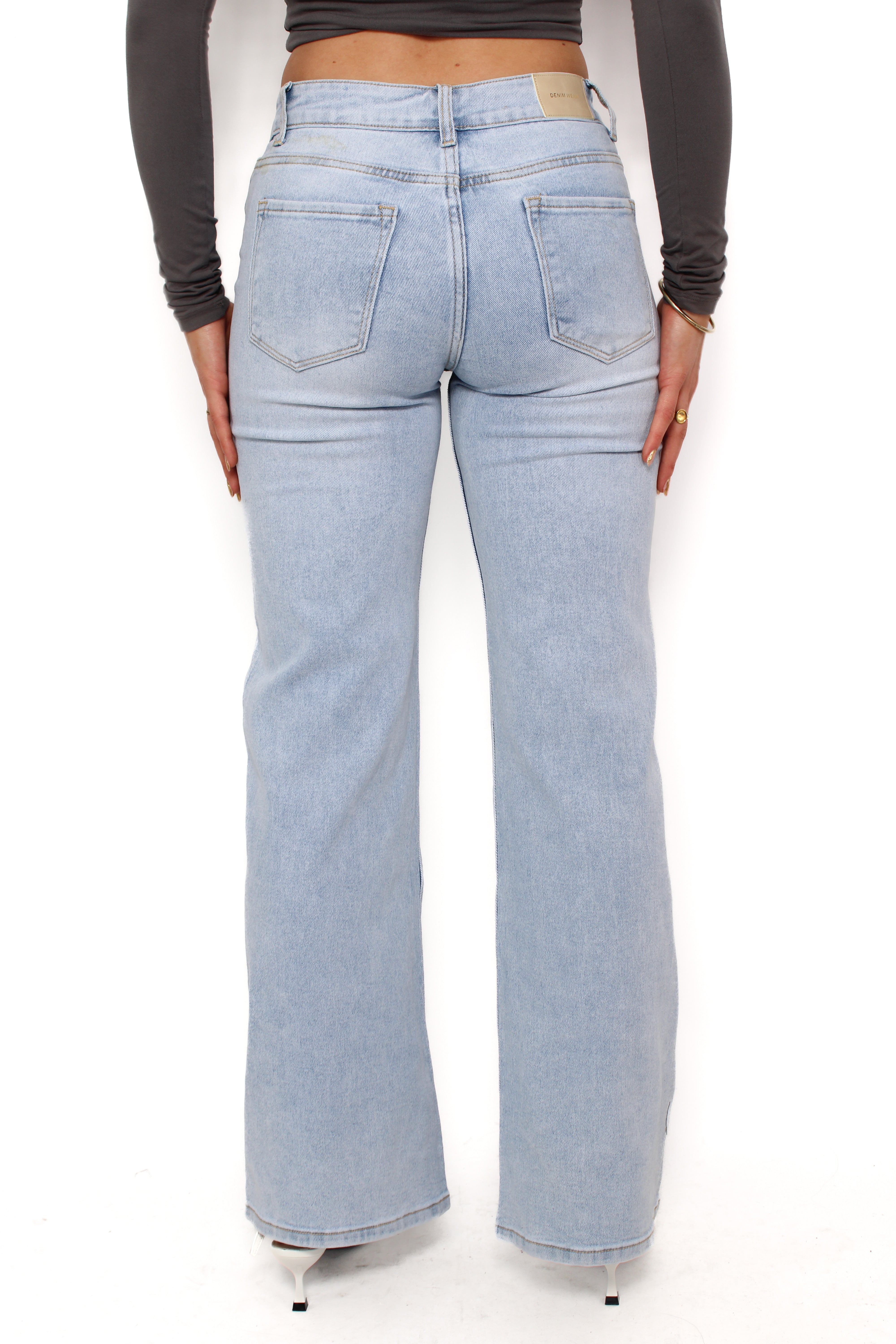 FLARE LOW WAIST JEANS 1006 - DENIM