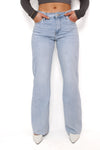 ''TALL'' WIDE LEG MID WAIST JEANS 1074 - LIGHT DENIM