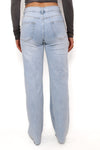 ''TALL'' WIDE LEG MID WAIST JEANS 1074 - LIGHT DENIM