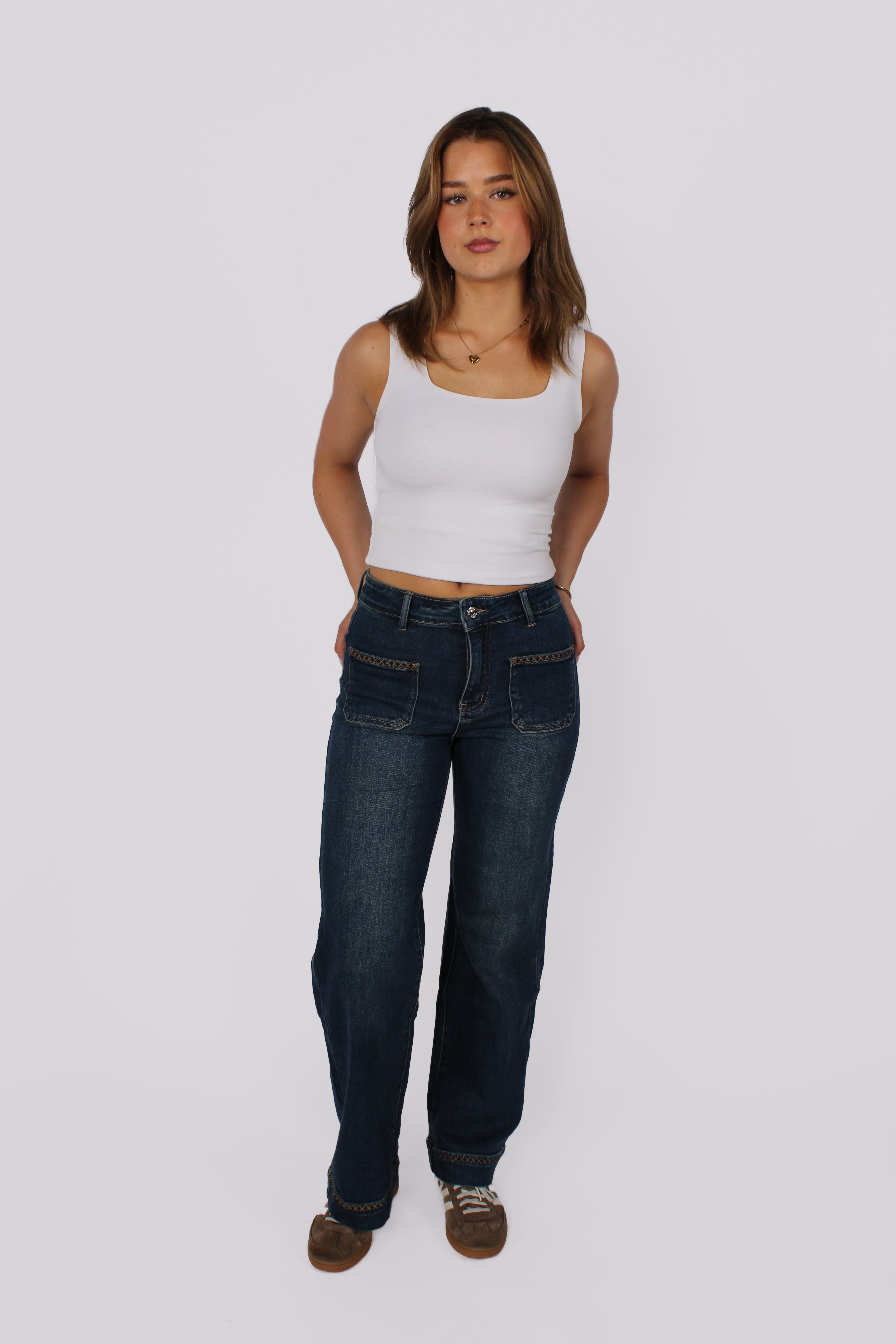 WIDE LEG JEANS 7289 - DARK DENIM