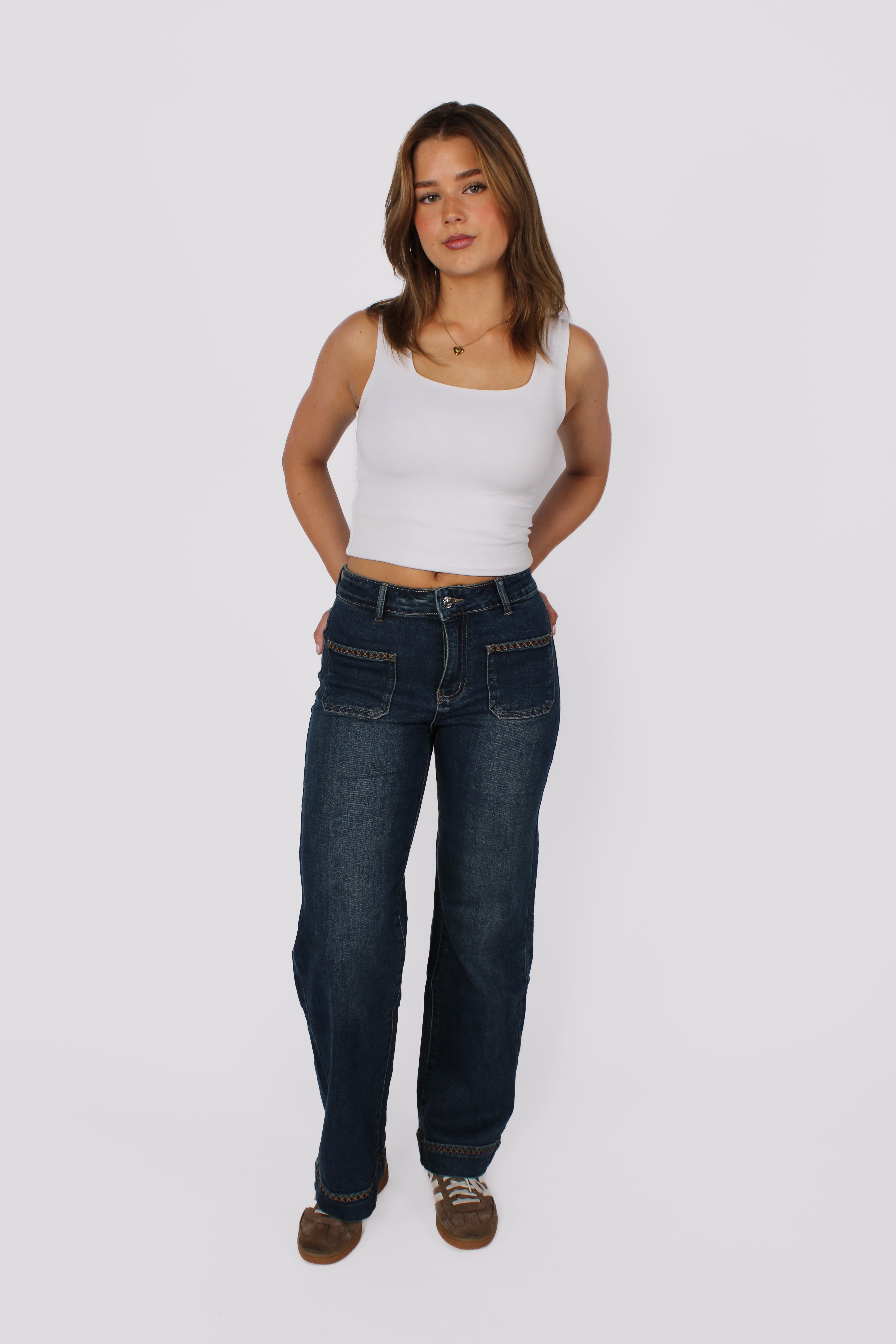 WIDE LEG JEANS 7289 - DARK DENIM