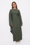 LINA DRESS - ARMY GREEN