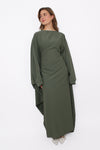 LINA DRESS - ARMY GREEN