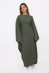 LINA DRESS - ARMY GREEN