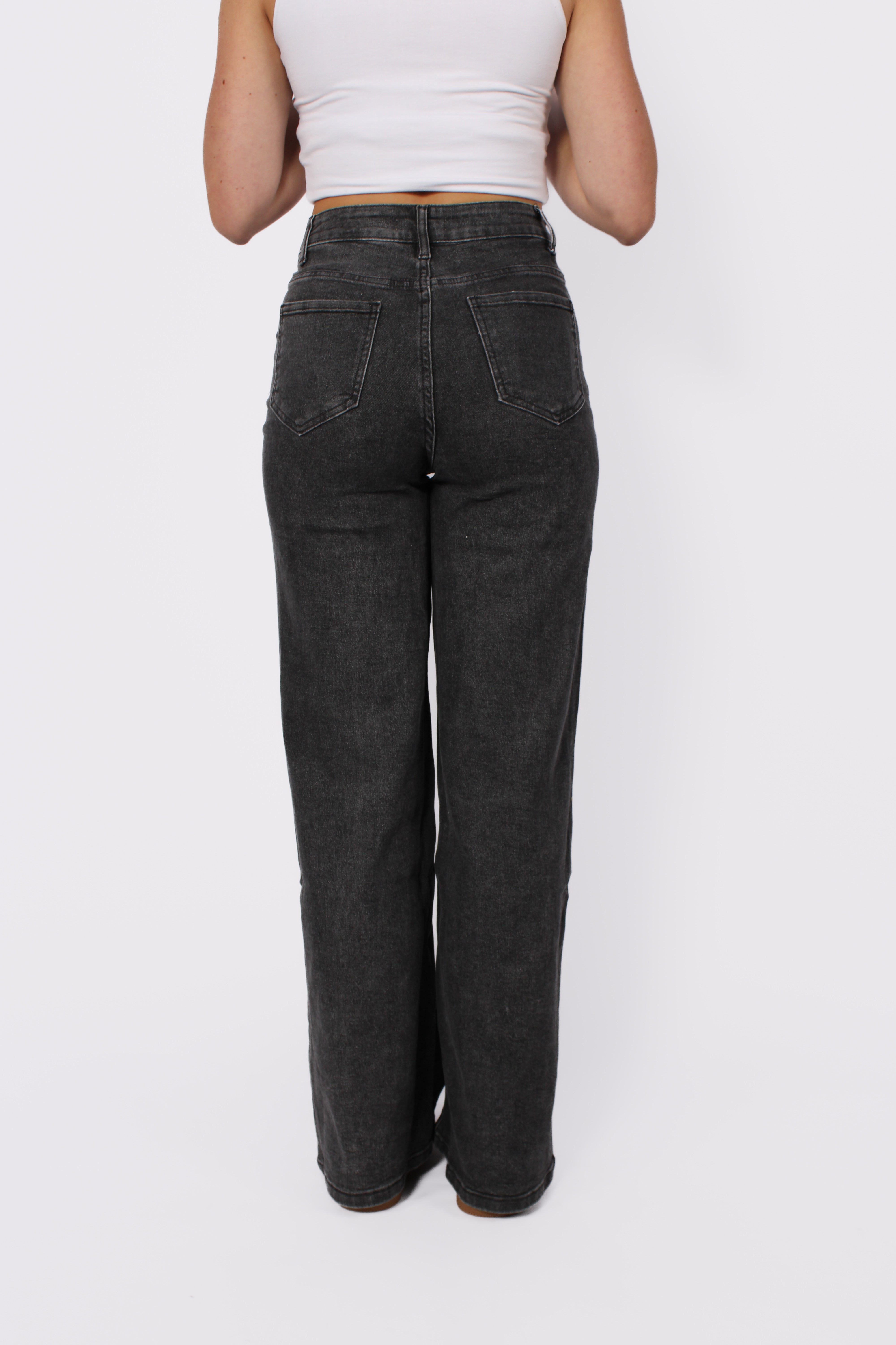WIDE LEG JEANS 10841 - DARK GREY