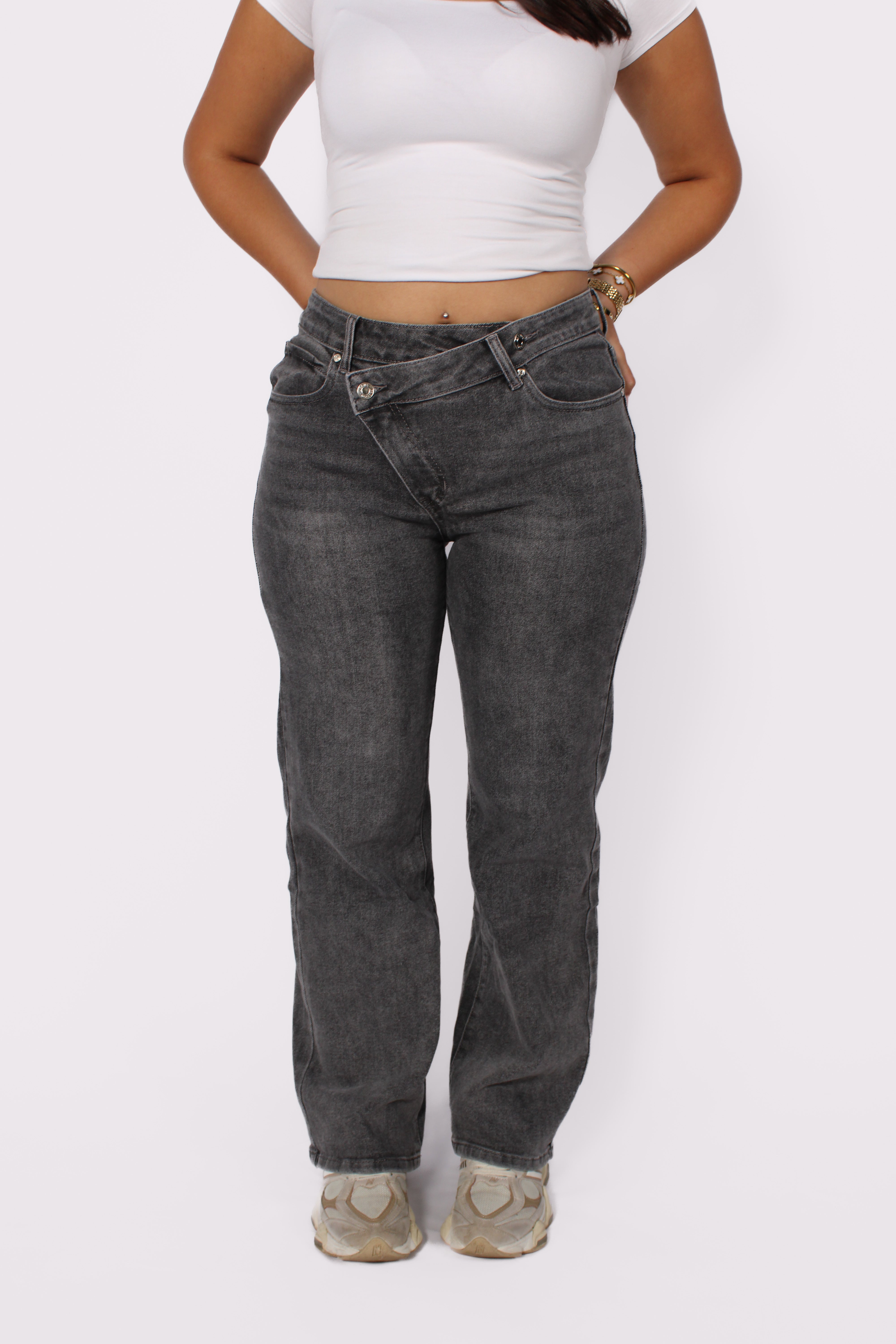WIDE LEG JEANS G103Y - GREY
