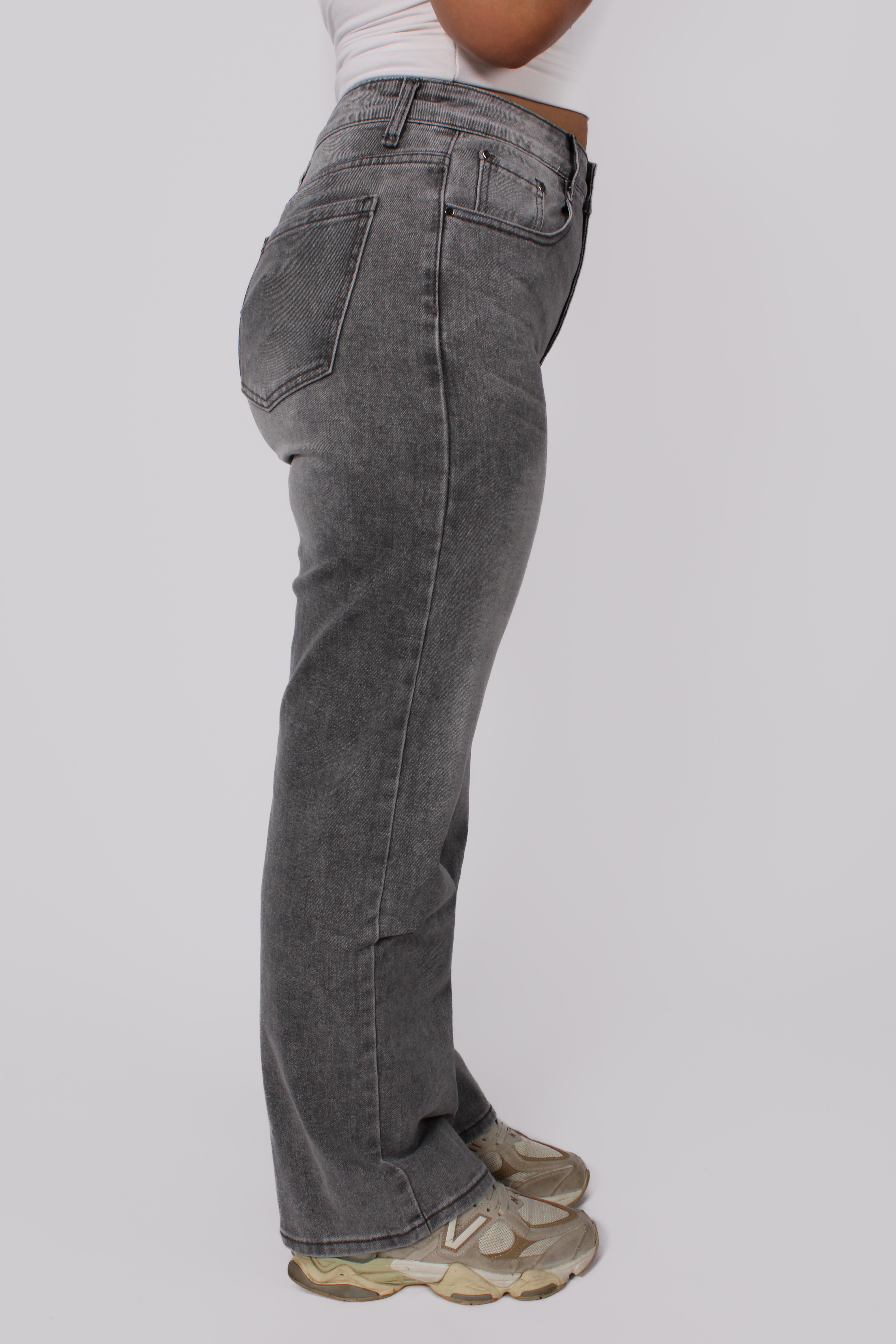 WIDE LEG JEANS 66139 - LIGHT GREY