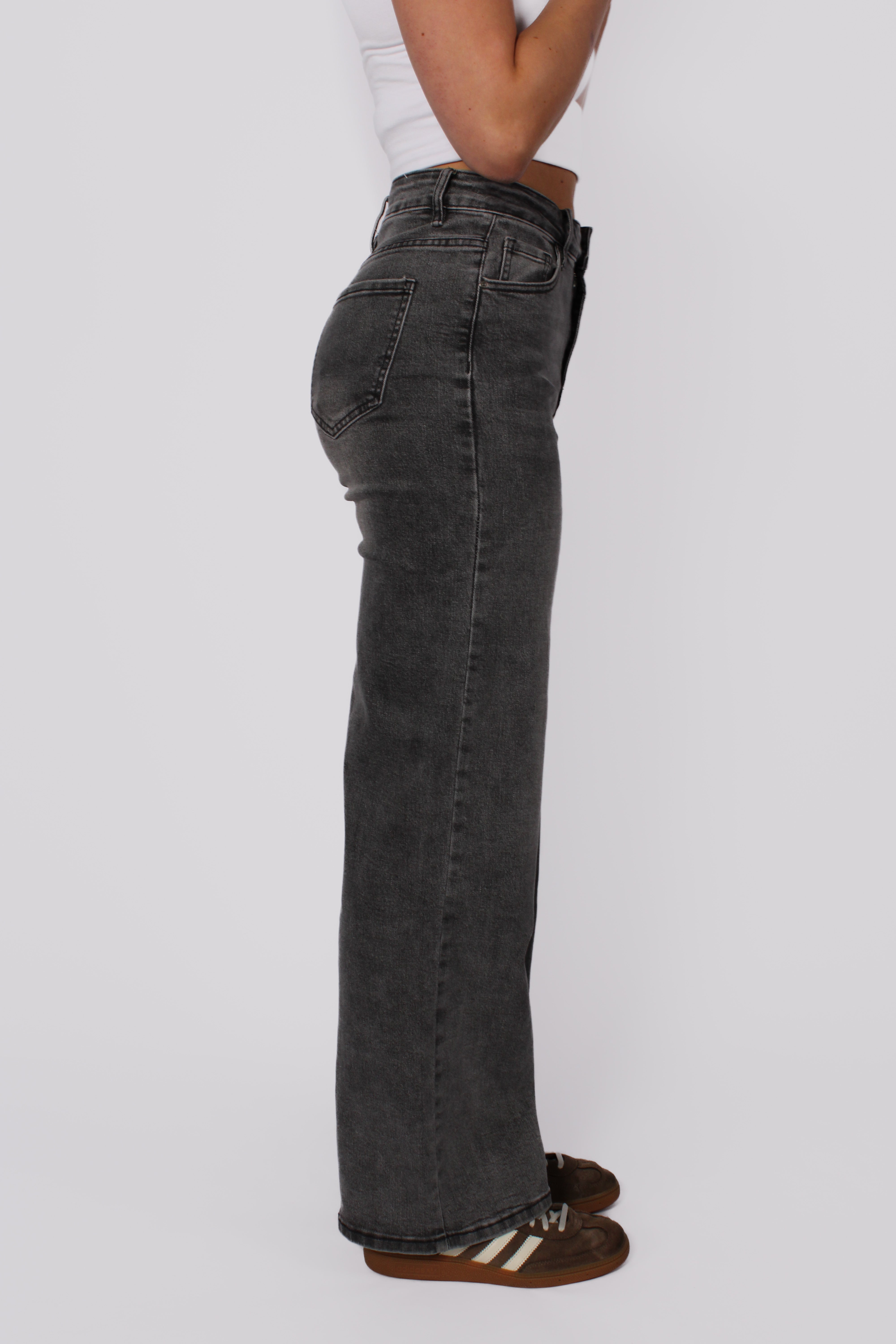 WIDE LEG JEANS GREY 2026 - GREY
