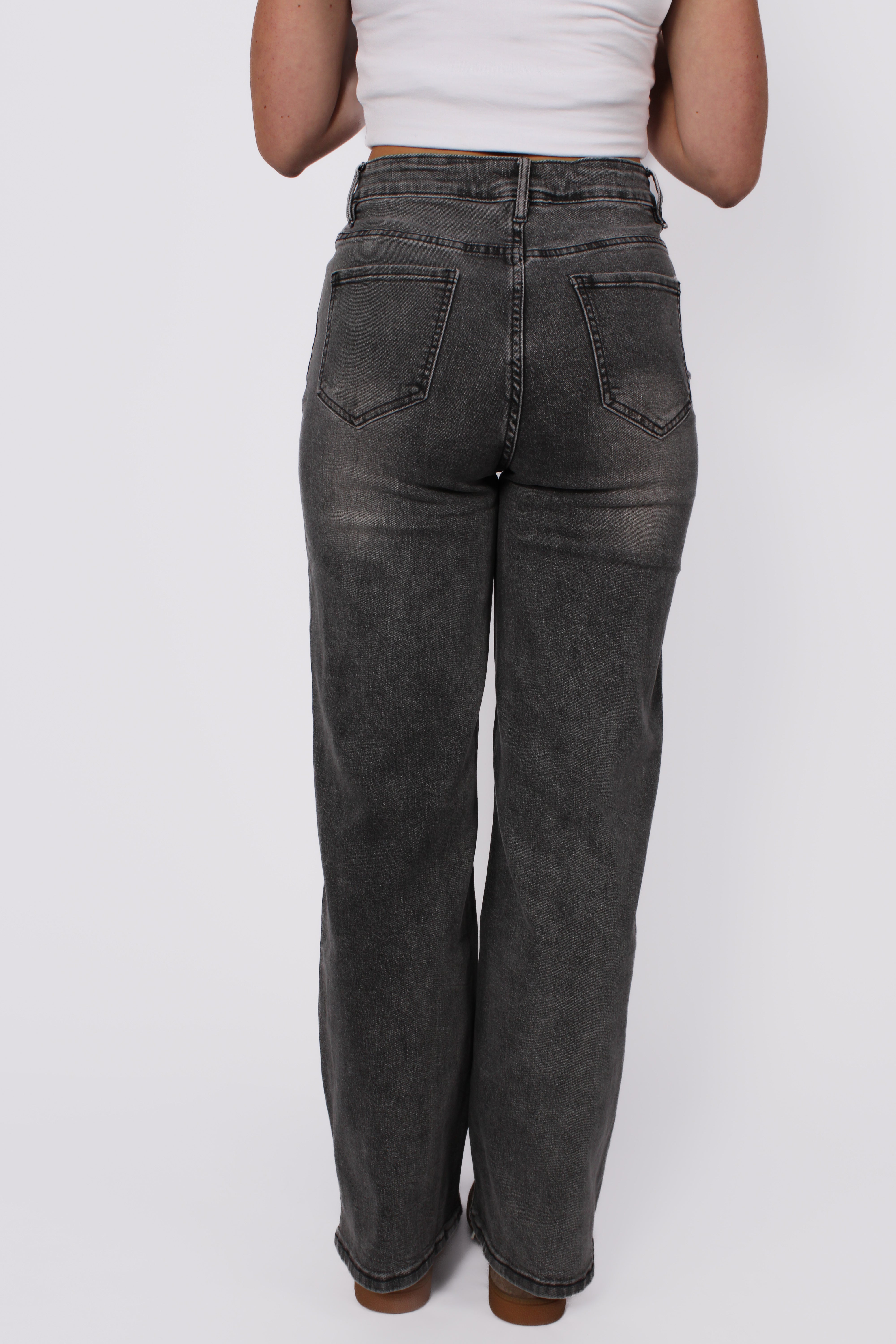 WIDE LEG JEANS GREY 2026 - GREY