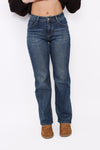 SECOND CHANCE MID WAIST WIDE LEG JEANS 981-9 - MID DENIM