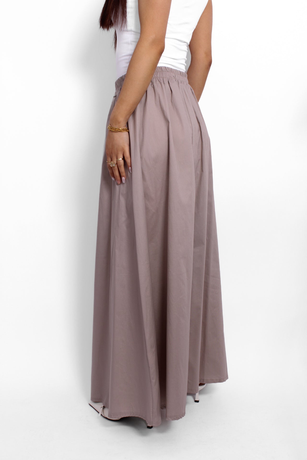 COTTON SKIRT - TAUPE