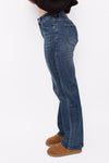 SECOND CHANCE MID WAIST WIDE LEG JEANS 981-9 - MID DENIM