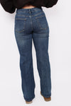 SECOND CHANCE MID WAIST WIDE LEG JEANS 981-9 - MID DENIM