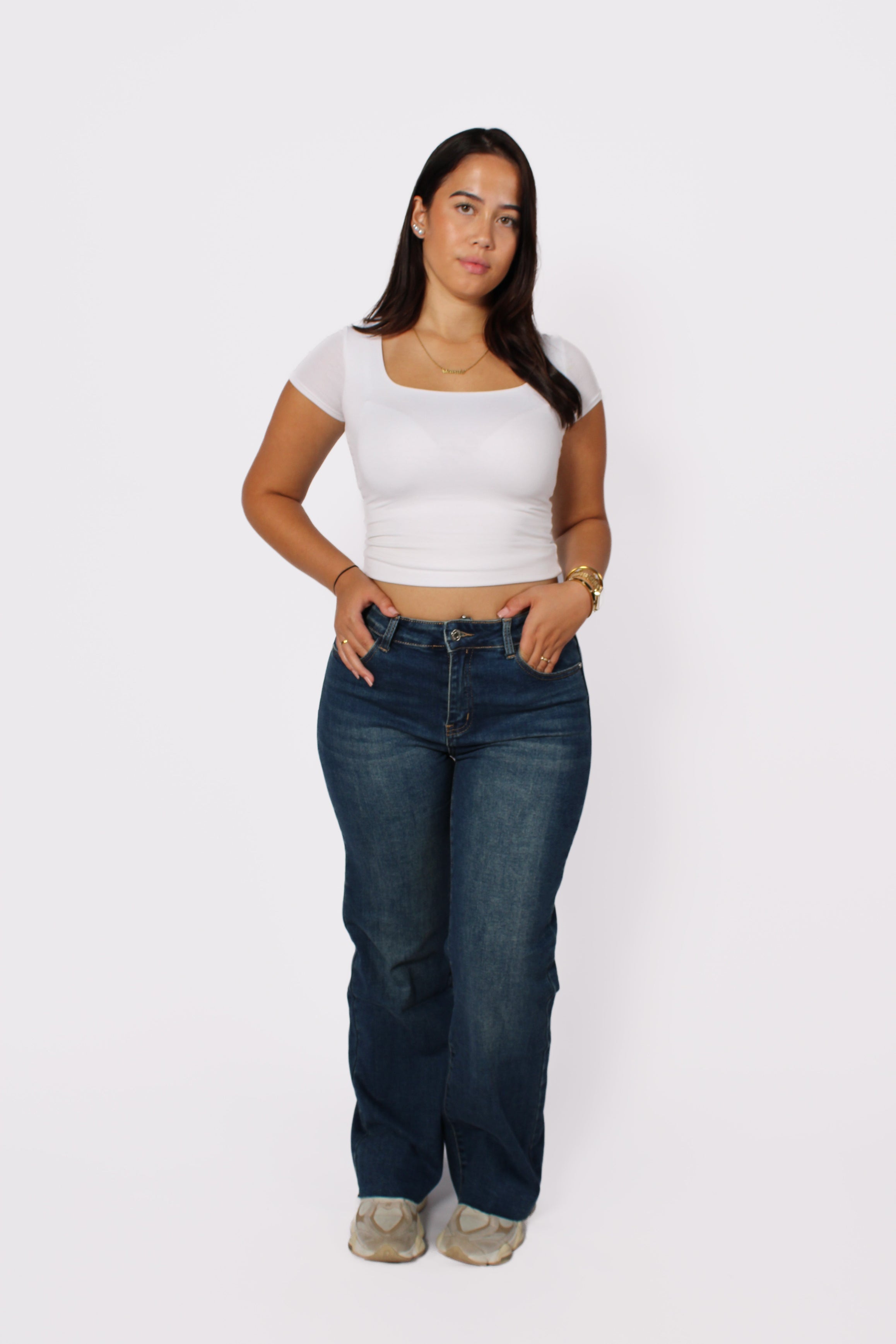 WIDE LEG JEANS 127 - DARK DENIM