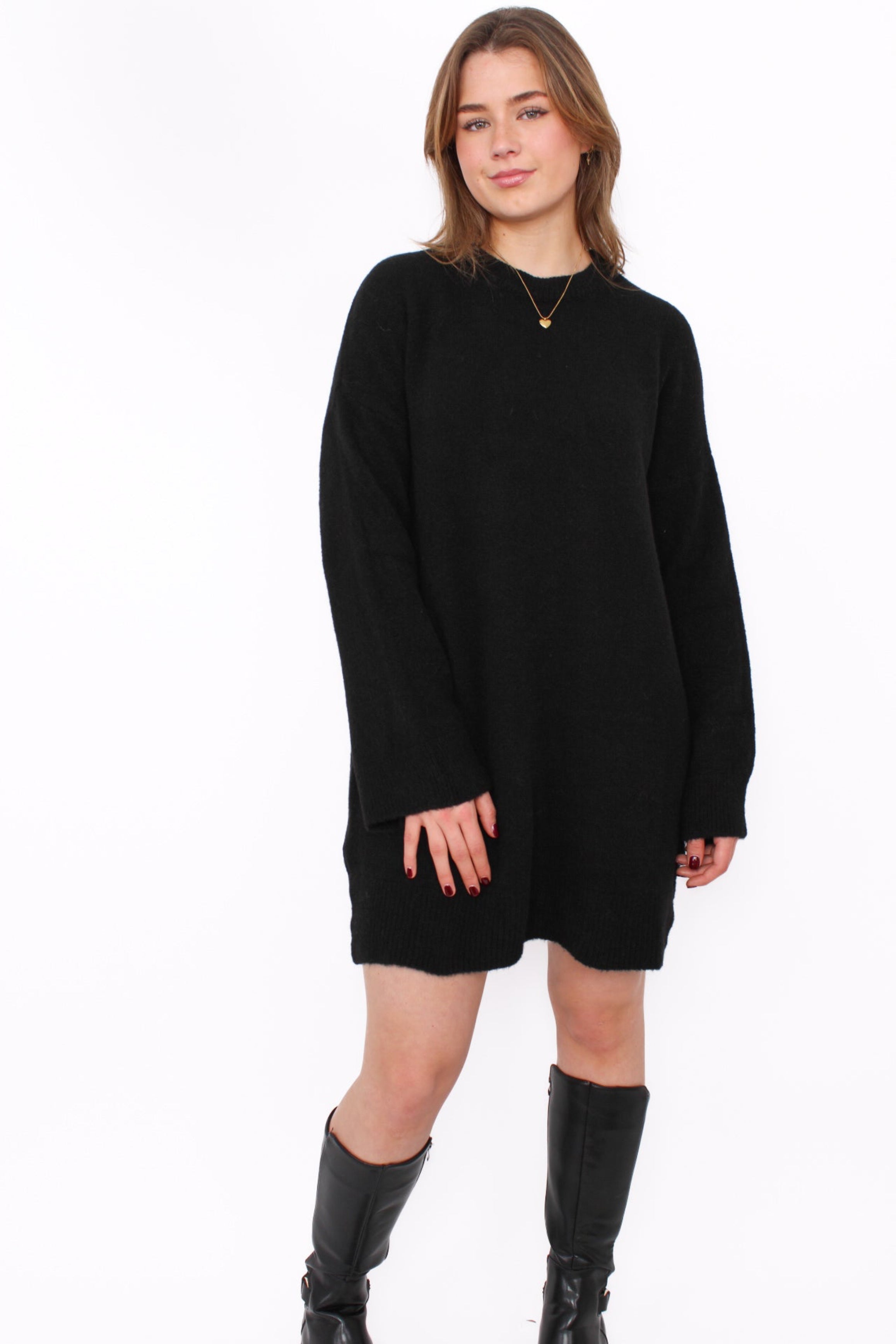 SYLVIE KNIT DRESS - BLACK