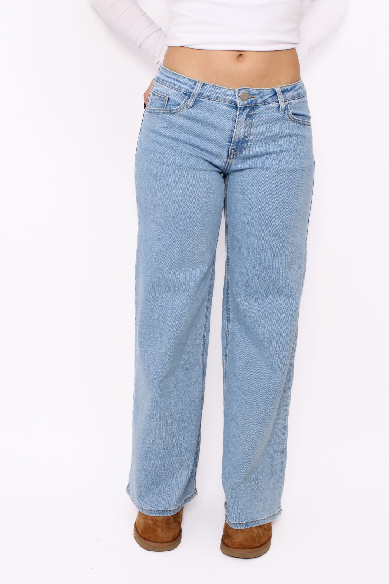 LOW WAIST WIDE LEG JEANS 3013 - DENIM