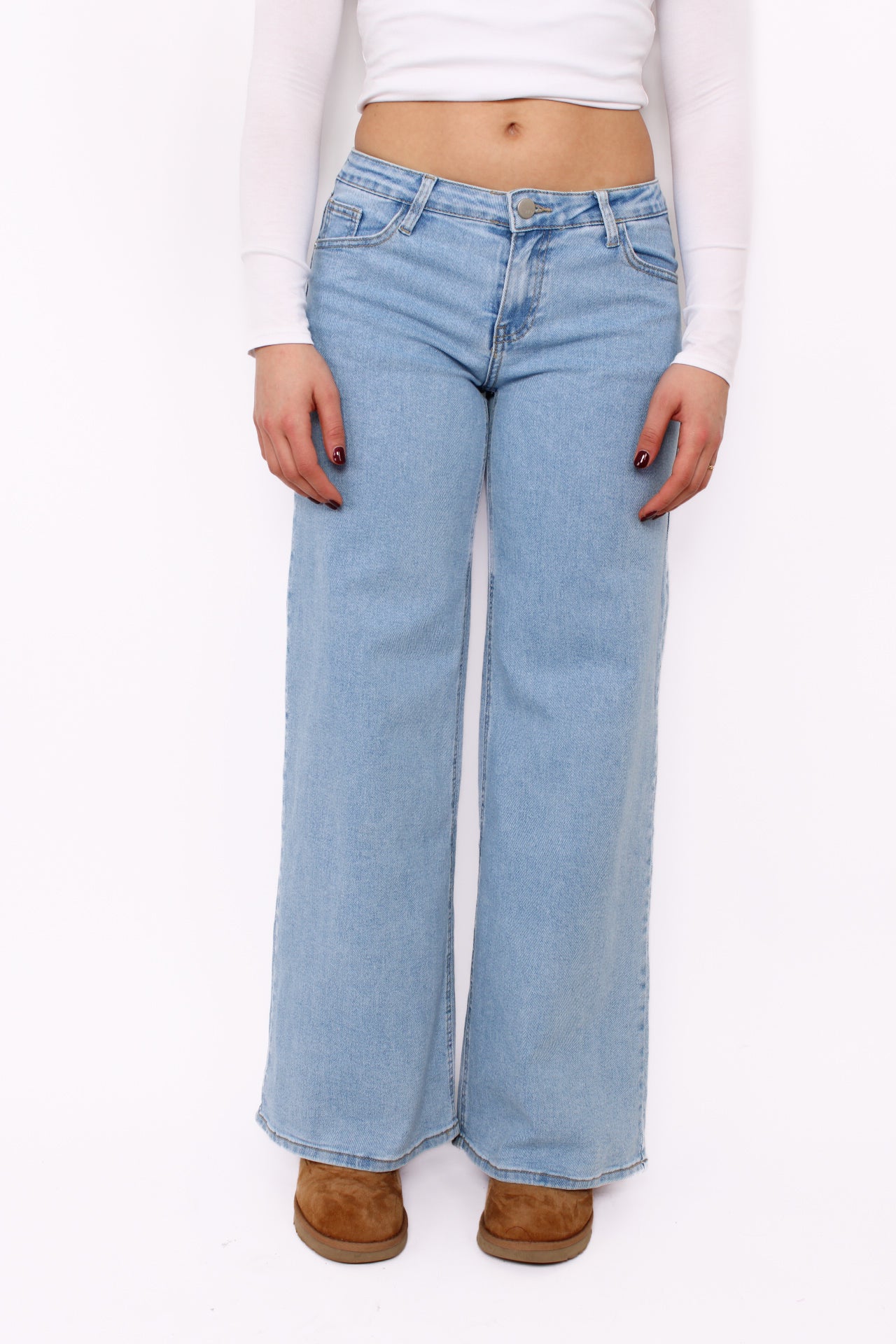 LOW WAIST WIDE LEG JEANS 3013 - DENIM
