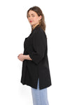 OVERSIZED BLAZER SHORT SLEEVE - BLACK