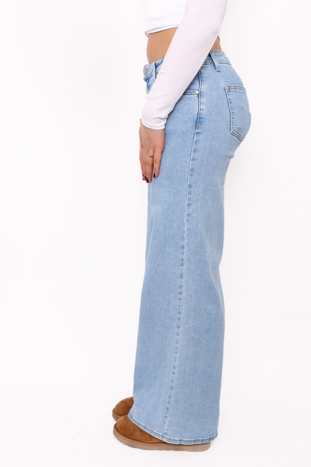 LOW WAIST WIDE LEG JEANS 3013 - DENIM