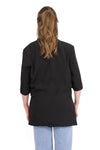 OVERSIZED BLAZER SHORT SLEEVE - BLACK