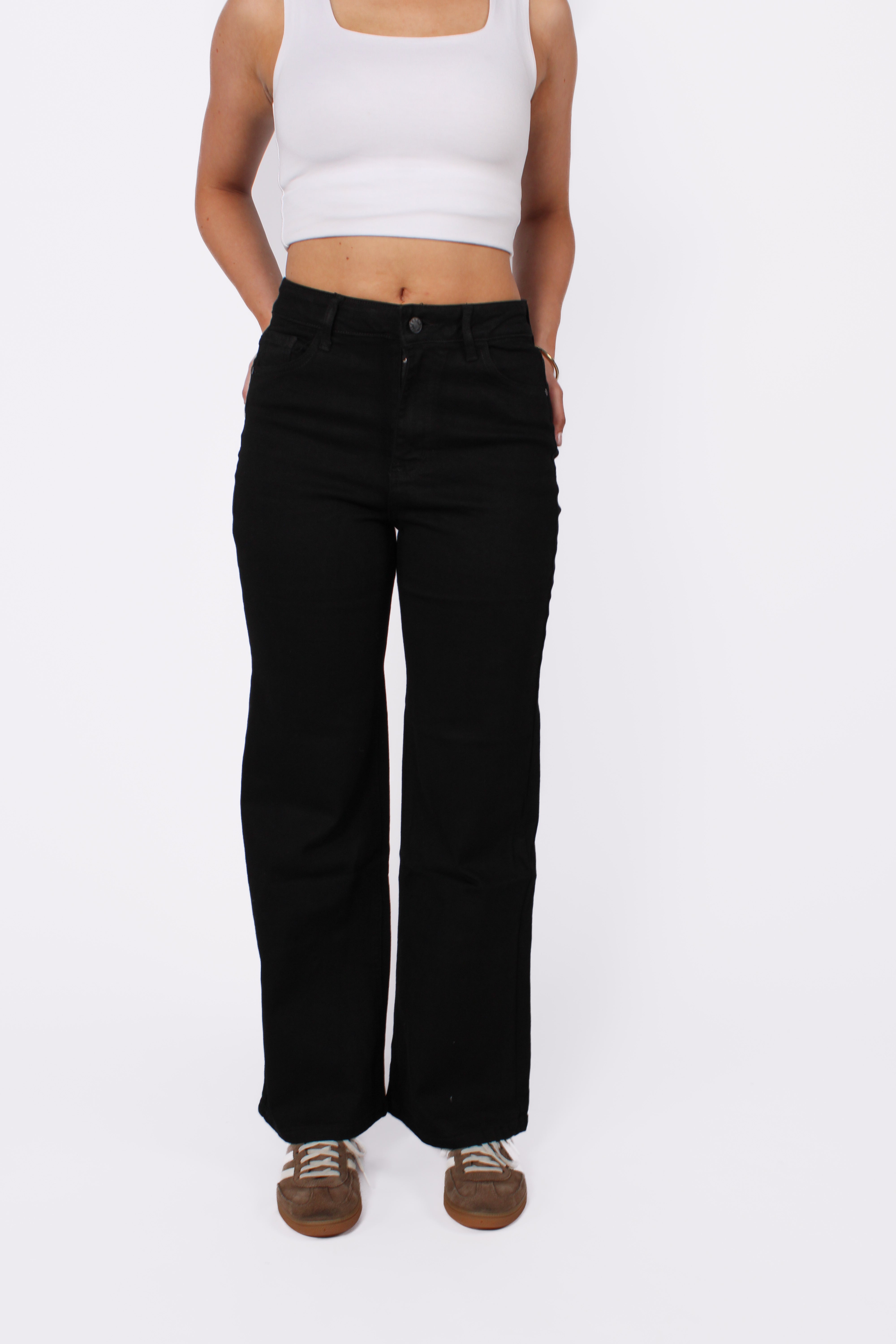 WIDE LEG JEANS 8179 - BLACK