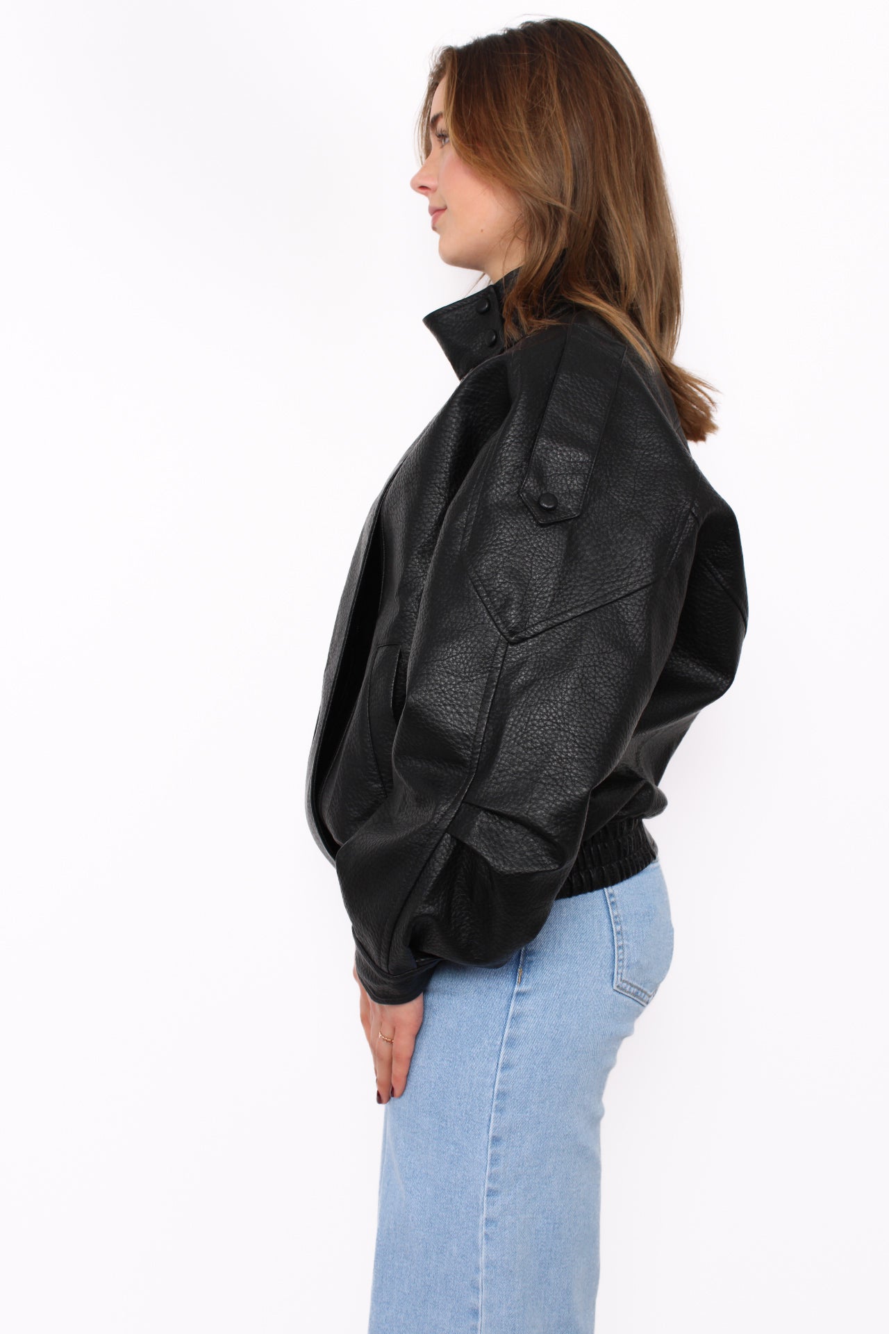 ZARA LEATHER JACKET - BLACK