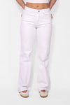 ''TALL'' MID WAIST JEANS - WHITE