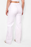 ''TALL'' MID WAIST JEANS - WHITE
