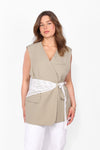 LACE SCARF GILET