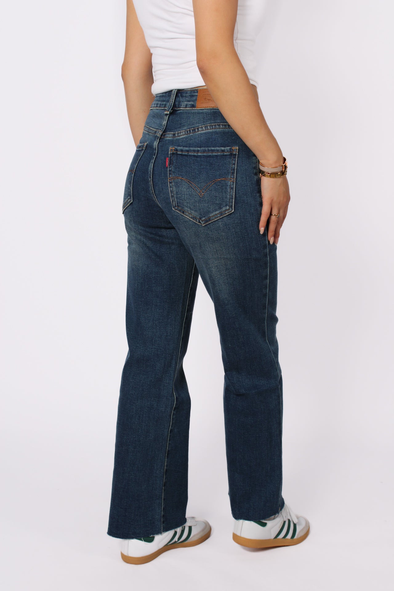 ''PETITE'' STRAIGHT LEG JEANS 128 - DARK DENIM