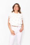 PLEATED BACKLESS TOP