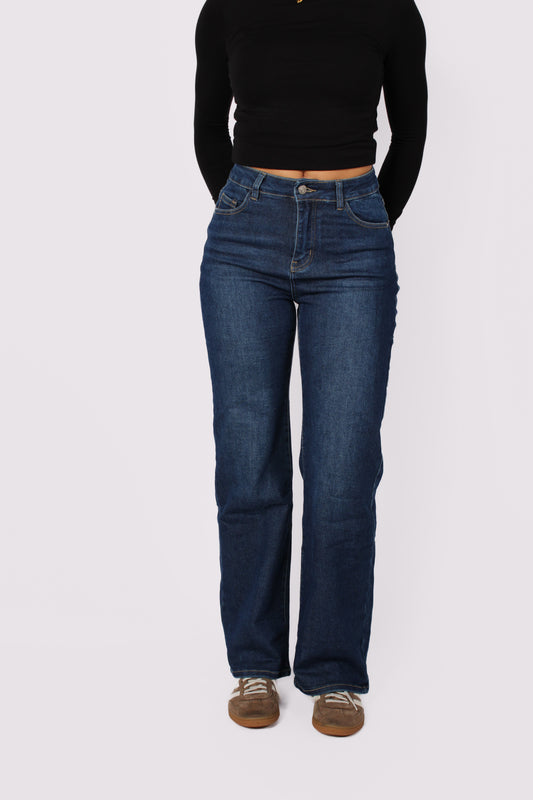 WIDE LEG JEANS 806-5B- MID DENIM