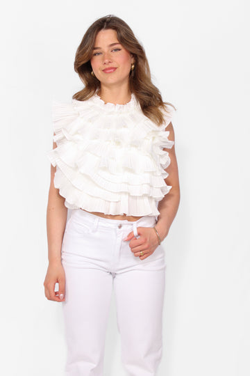 PLEATED BACKLESS TOP