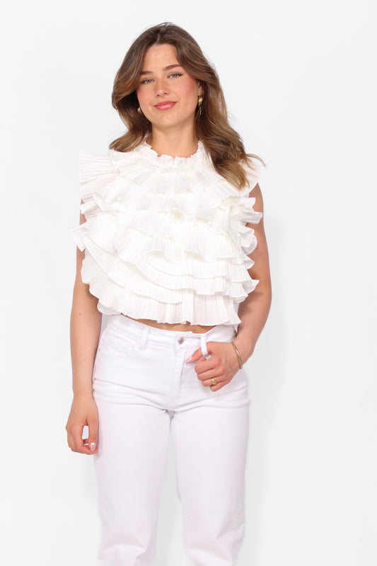 PLEATED BACKLESS TOP