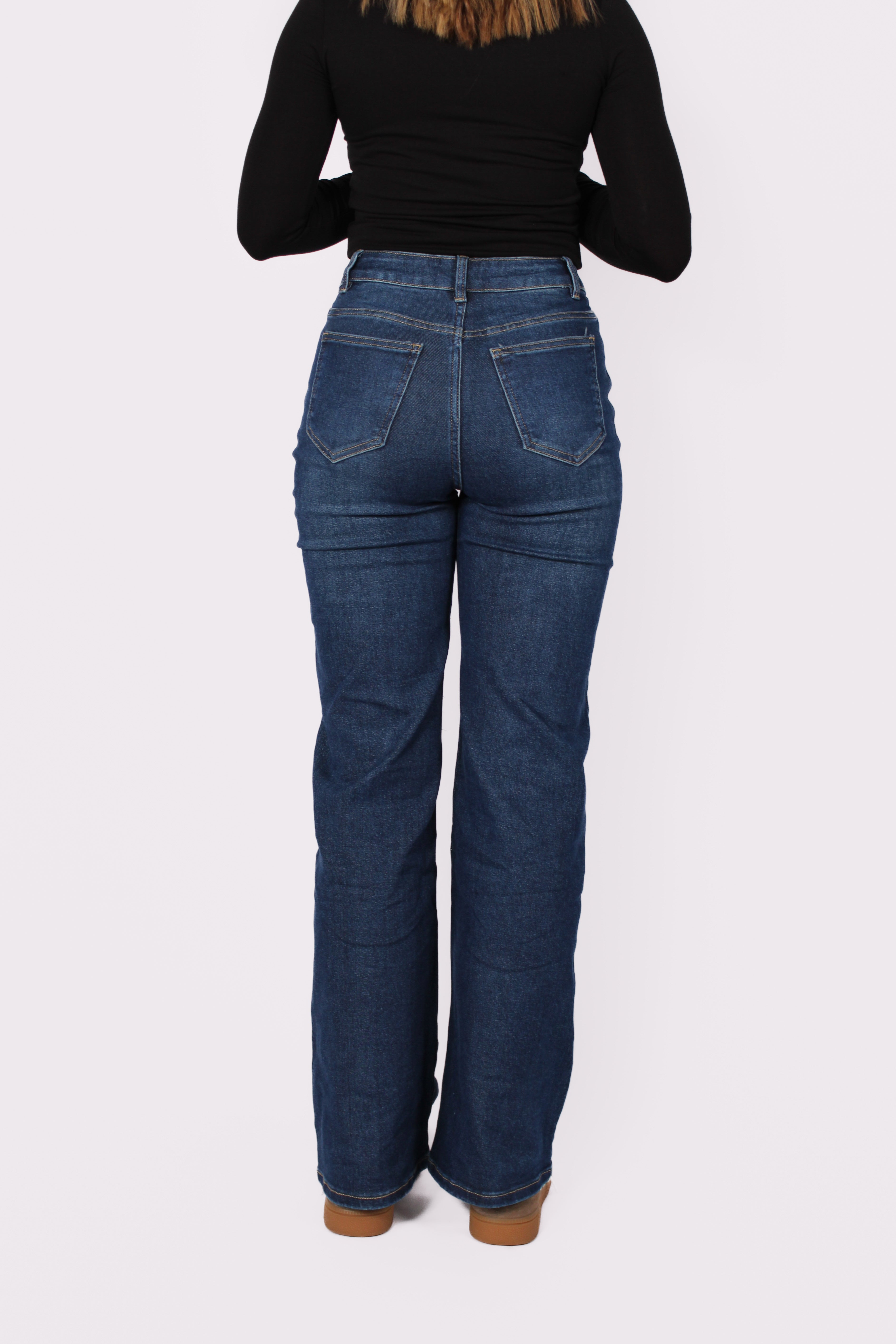 WIDE LEG JEANS 806-5B- MID DENIM