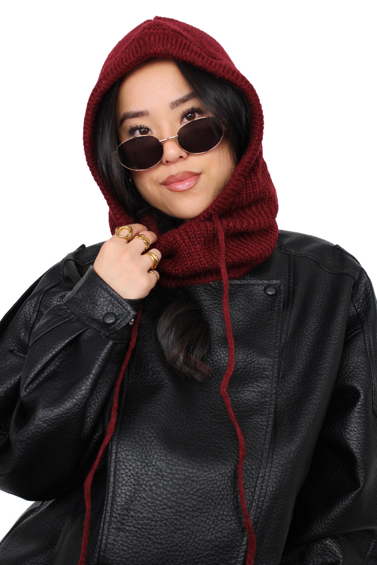 BALACLAVA KNITTED - BORDEAUX