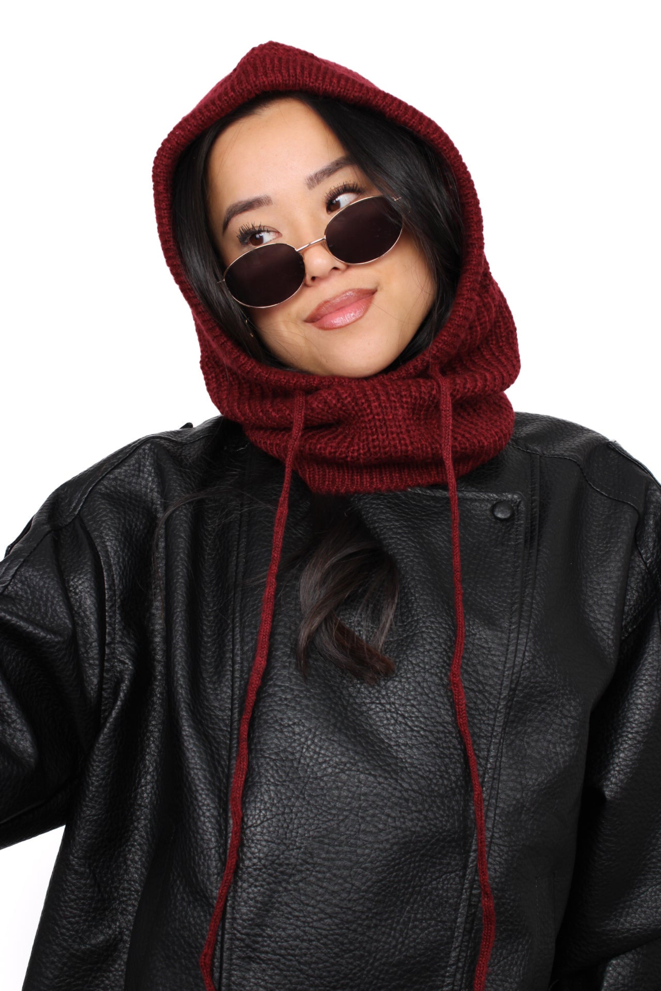 BALACLAVA KNITTED - BORDEAUX