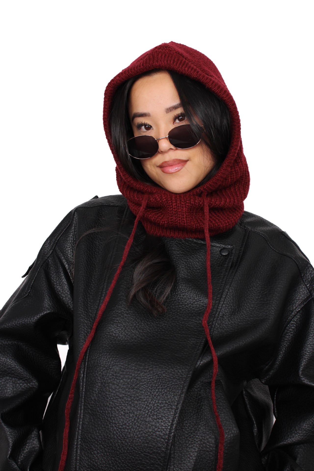 BALACLAVA KNITTED - BORDEAUX