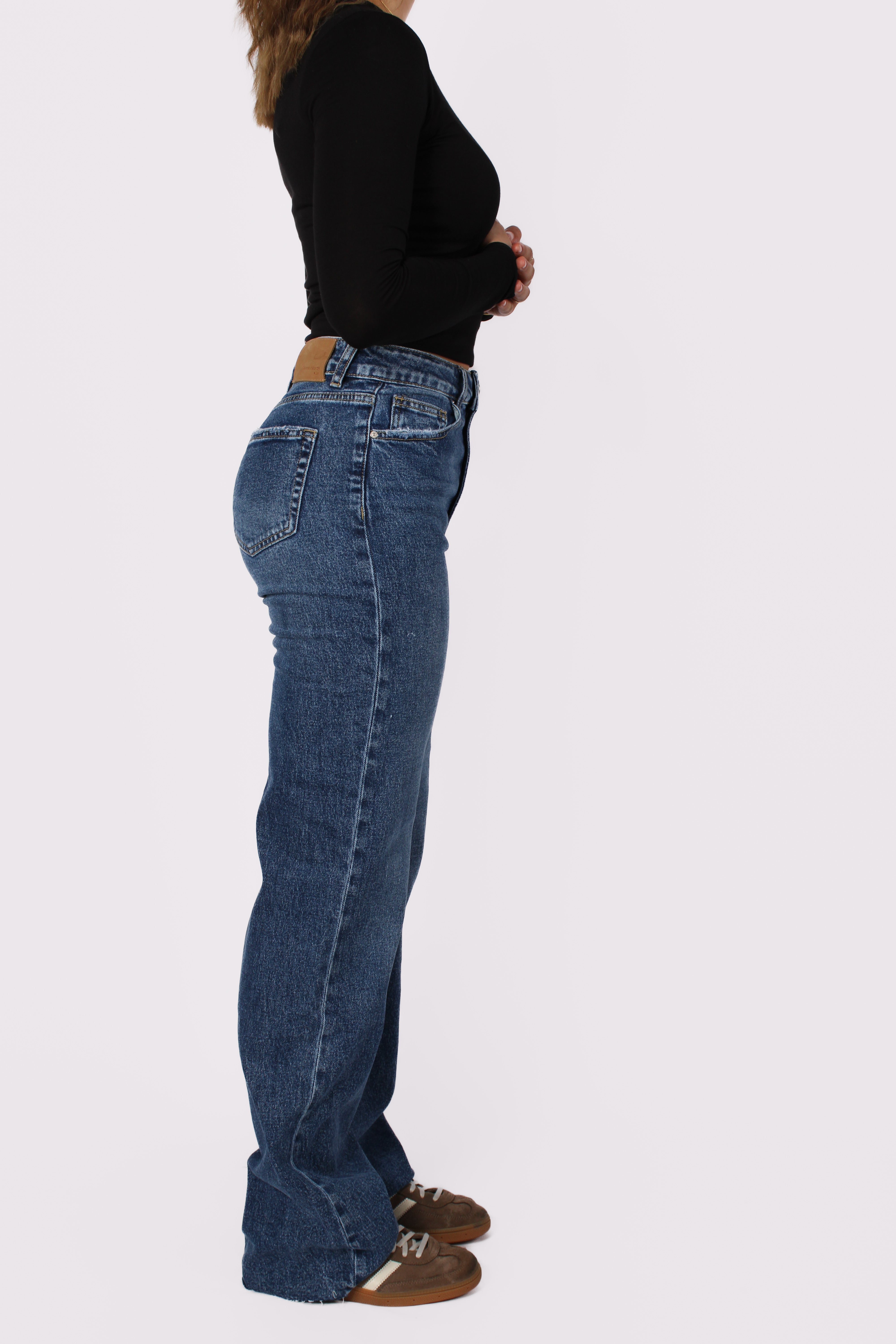 ''TALL'' WIDE LEG JEANS 3636-2- MID DENIM