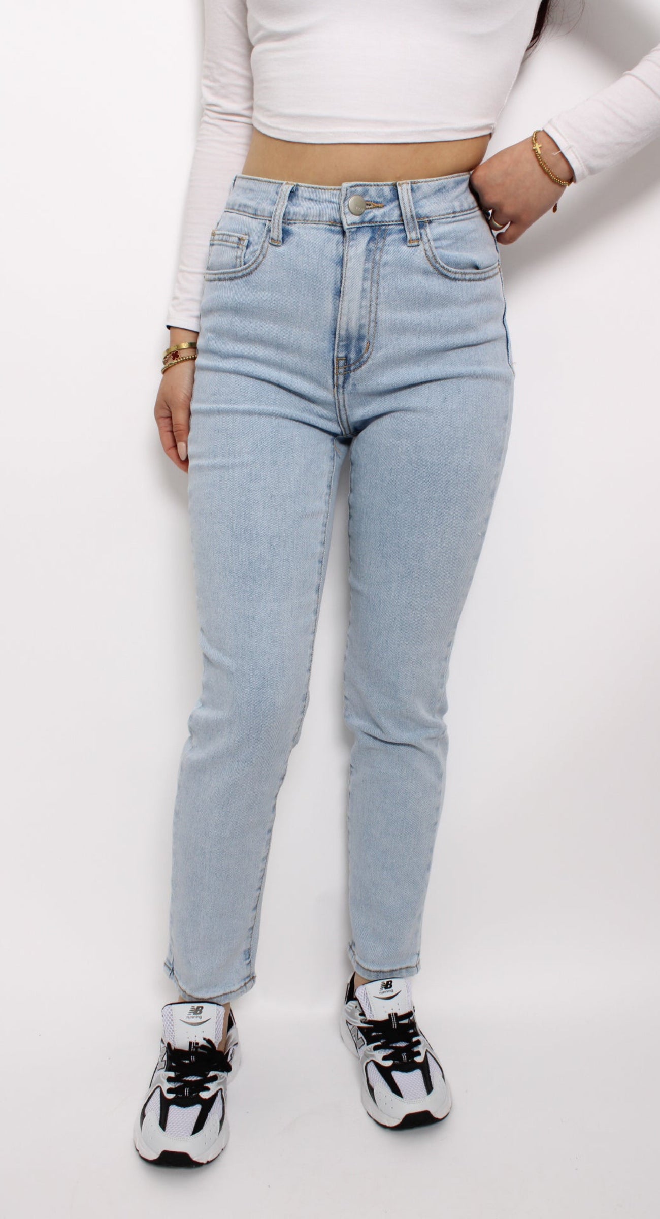 ''PETITE'' MOM JEANS 2996 - LIGHT DENIM