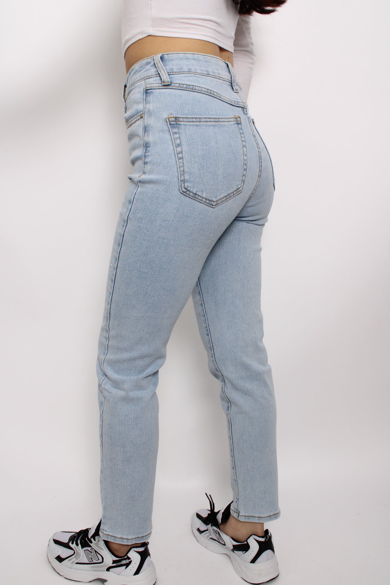 ''PETITE'' MOM JEANS 2996 - LIGHT DENIM
