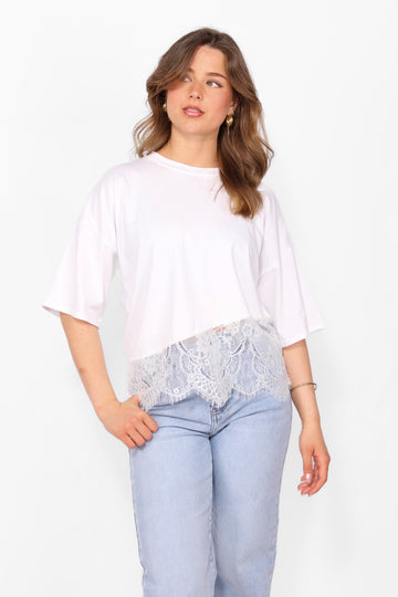 CAUGHT FEELINGS LACE TEE