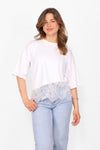 CAUGHT FEELINGS LACE TEE
