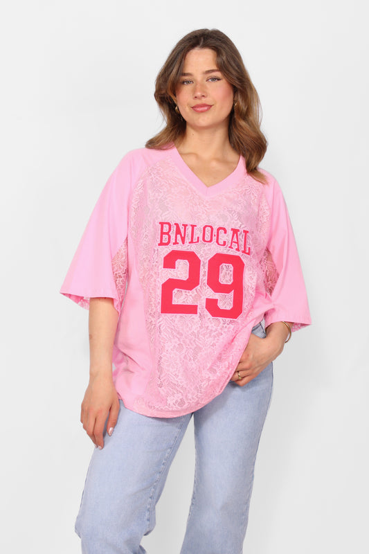 JERSEY LACE TEE
