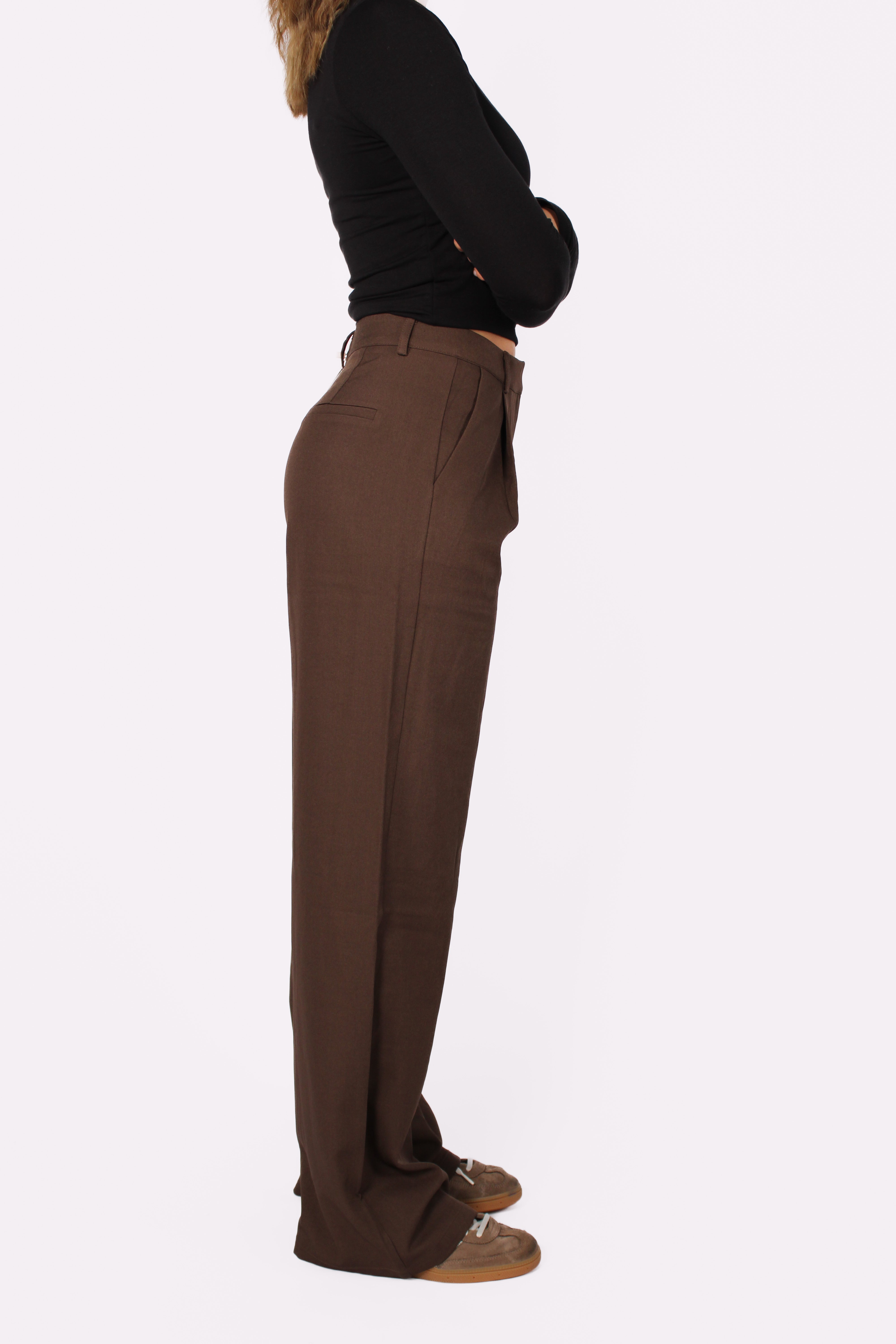 WIDE LEG TROUSER 19582 - BROWN