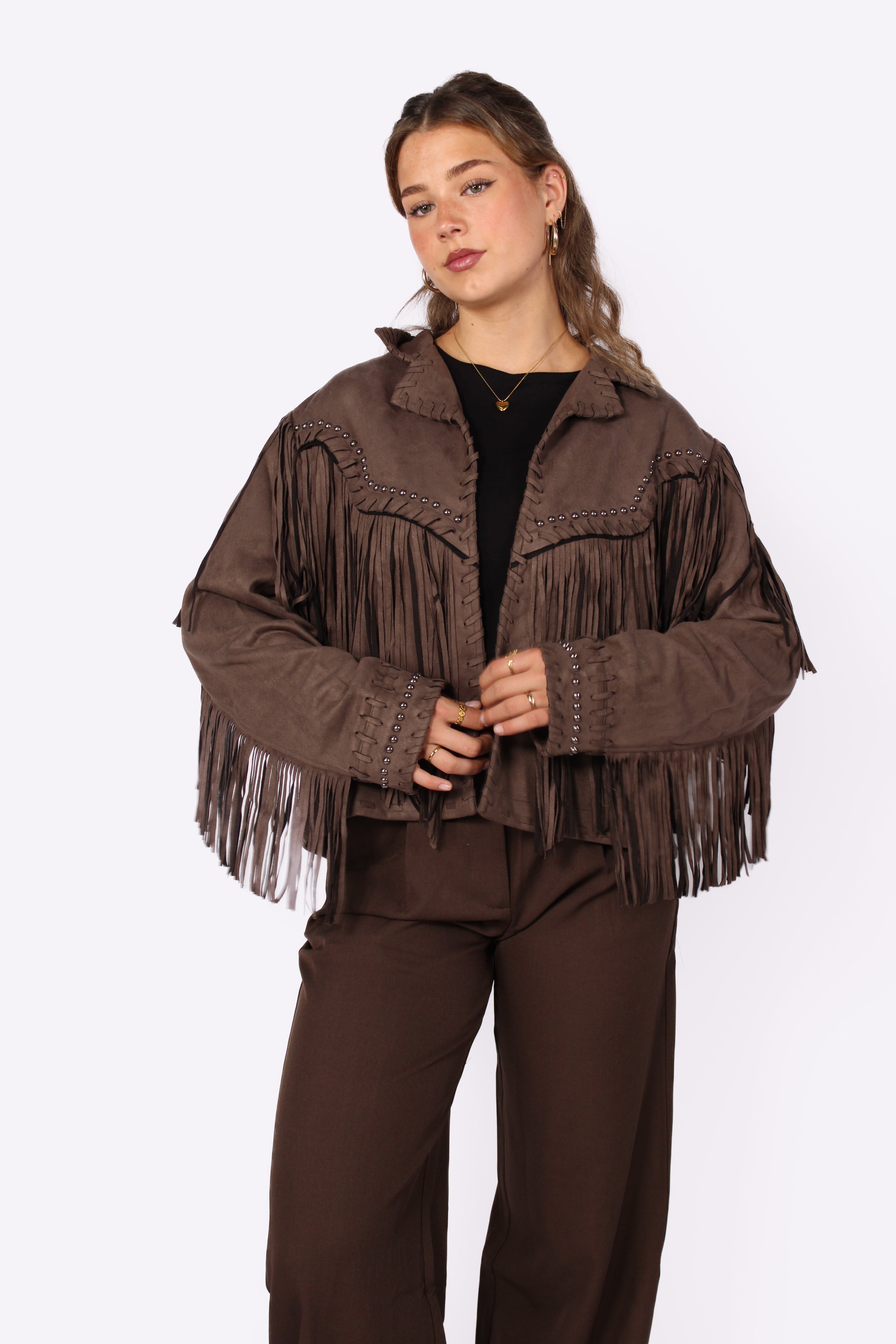 SUEDE DESERT REBEL JACKET - BROWN