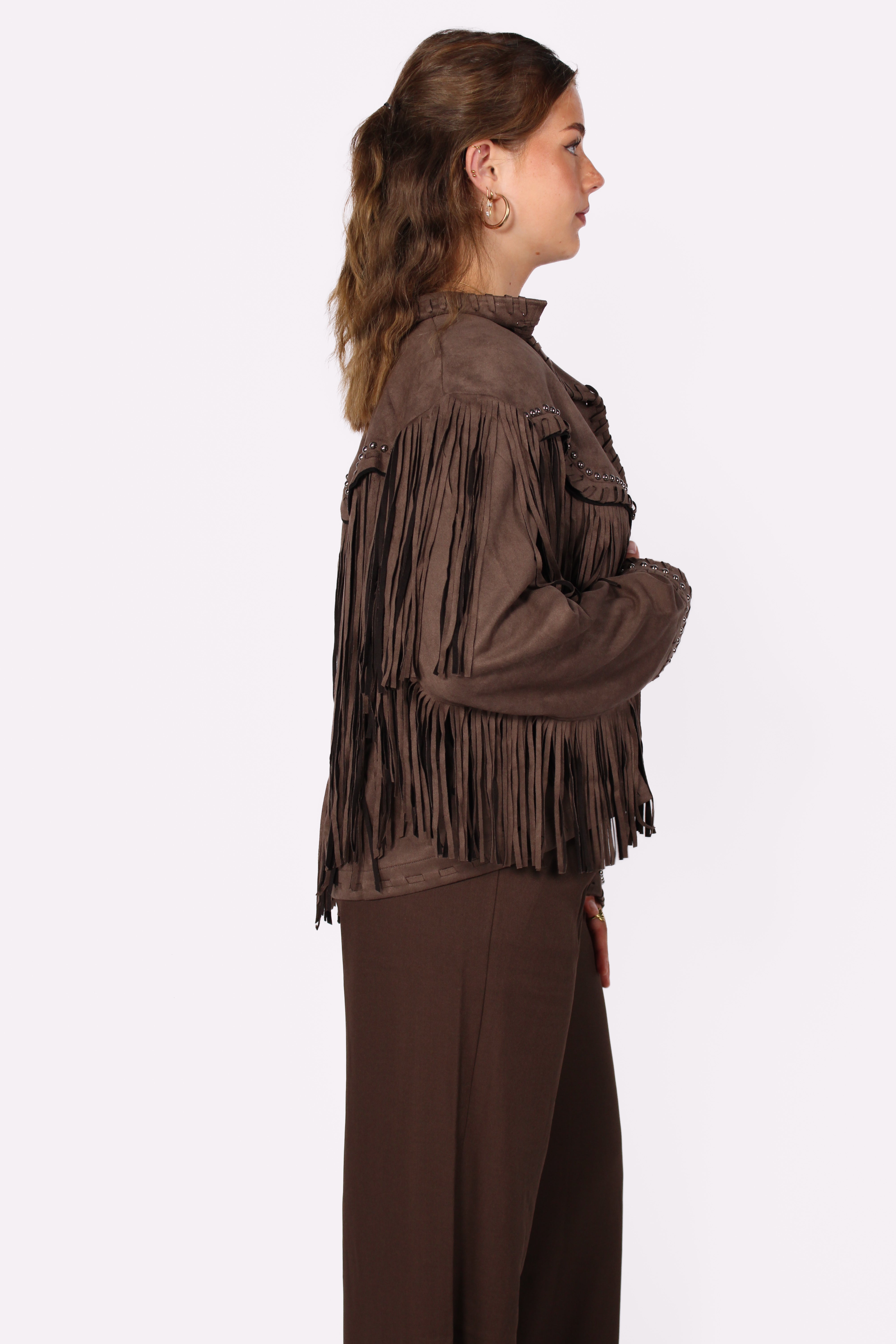 SUEDE DESERT REBEL JACKET - BROWN